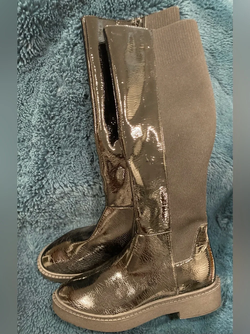 ANDRE ASSOUS VIVA PATENT BOOTS | BLACK | WOMEN’S 6.5 | NEW